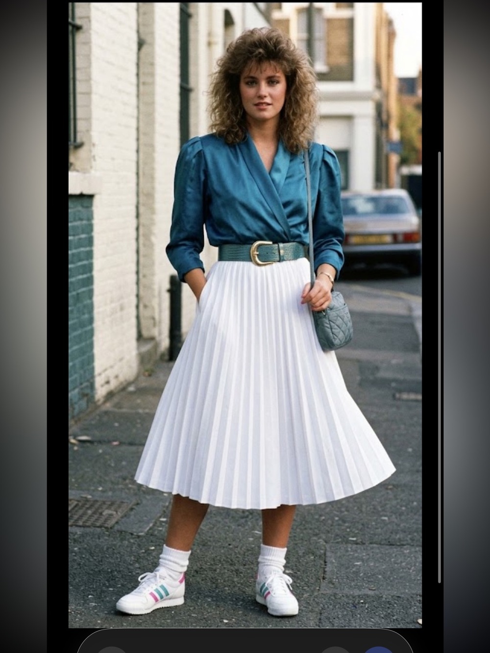 Tan Jay vintage 80s size sm Classic White Pleated accordion Skirt - Women